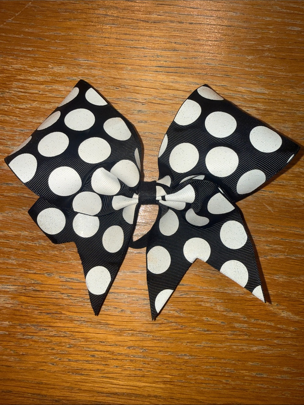 Black & White Polka Dot Hair Bow for Kids by